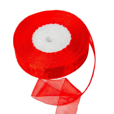  Organza szalag 26 piros 2.5cmx45.5cm dekorációs kellék