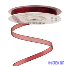  Organza szalag 6mm x 20m - Bordó dekorációs kellék