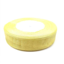 Organza szalag, krémsárga, szélessége: 20 mm. Az ár egy méterre vonatkozik dekorációs kellék
