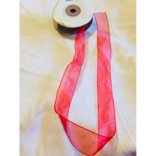 Organza szalag piros szalag, zsinór