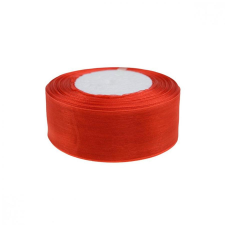  Organza szalag, piros, szélessége 38 mm. Az ár egy méterre vonatkozik dekorációs kellék
