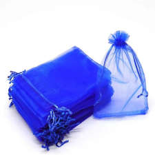 Organza tasak, 7x9 cm, Kék (5 db) ajándéktasak