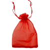  Organza tasak 9x12cm - Piros színben