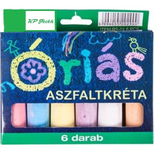  Óriás aszfaltkréta 6 darabos készlet - vegyes színek (20290) kreatív és készségfejlesztő