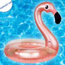 Óriás flamingó formájú, flitteres úszógumi / 120 cm úszógumi, karúszó