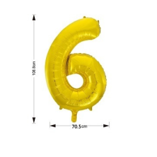  Óriás számos fólia lufi - 6 party kellék