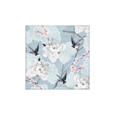  Oriental Flowers Blue papírszalvéta 33x33cm,20db-os asztalterítő és szalvéta