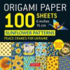  Origami Paper 100 Sheets Sunflower Patterns 6" (15 cm)