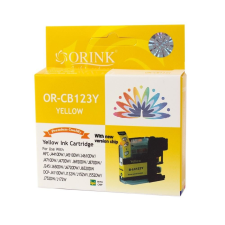 ORINK LC123 utángyártott Brother tintapatron sárga (BROLC123YE) nyomtatópatron & toner