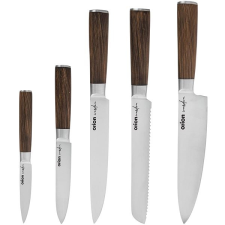 Orion 5 db-os rozsdamentes acél konyhai késkészlet WOODEN kés és bárd