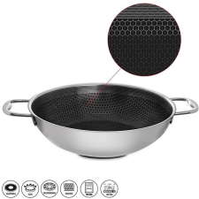 Orion COOKCELL WOK Serpenyő, tapadásmentes felület, 3 réteg, átm. 28 cm edény