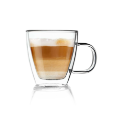 Orion duplafalú üvegbögre, 180 ml bögrék, csészék