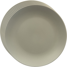 Orion Greenish kerámia tálkészlet, 27 cm, 6 db tányér és evőeszköz