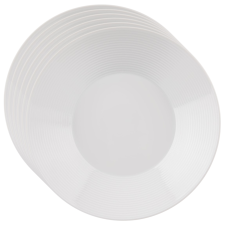 Orion Mona linka porcelán mélytányér készlet6 db, 22 cm tányér és evőeszköz