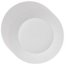 Orion Mona porcelán tálkészlet, 6 db, 27 cm tányér és evőeszköz