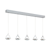 Orion Moon króm-átlátszó LED függesztett lámpa (ORI-HL 6-1710/5_CHR) LED 5 izzós IP20