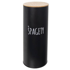 Orion pléh/bambusz doboz 11 cm átmérőjű spagetti BLACK papírárú, csomagoló és tárolóeszköz