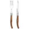 Orion Steak szett kés + rozsdamentes acél / fa villa