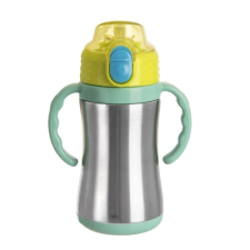 Orion termosz szívószállal 330 ml,  zöld termosz