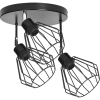 ORNO PINO Fali És Mennyezeti Lámpatest, Teljesítmény Max. 3x60W, E27, Fekete, Kerek Talp, Többszintű, Mozgatható Lámpafej (AD-LD-6371BE27M)