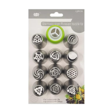  Orosz típusú díszítőcső szett 11+1 részes sütés és főzés