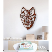 OrsiDekor Geometrikus farkas falikép fából grafika, keretezett kép