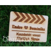 OrsiDekor Köszönetajándék esküvői hűtőmágnes fából filmes