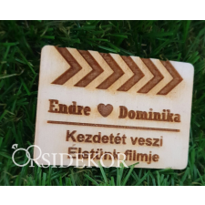 OrsiDekor Köszönetajándék esküvői hűtőmágnes fából filmes hűtőmágnes