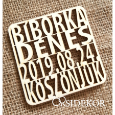 OrsiDekor Köszönetajándék fából - poháralátét dekorációs kellék