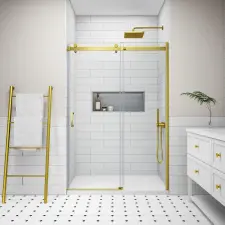  Osaka .||. Gold toló zuhanyajtó, 160x195cm, 6mm, NANO fürdőkellék
