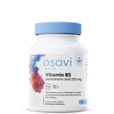 Osavi B5 vitamin, pantoténsav, 200 mg, 90 növényi kapszula Étrend-kiegészítő vitamin és táplálékkiegészítő