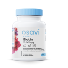 Osavi Biotin Extra Strength, 10 mg, 60 Növényi kapszula vitamin és táplálékkiegészítő