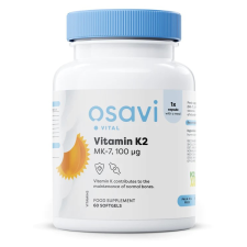 Osavi Vitamin K2 MK-7, 100 μg, 60 db lágyzselé kapszula Étrend-kiegészítő vitamin és táplálékkiegészítő