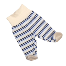 Oscar Plüss bébi nadrág - Kék-Bézs csíkos 74 babanadrág