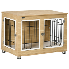 Osoam Kutya kennel mosható párnával 90x58x65 cm kutyaketrec 2 ajtóval kutyabox, zárható szállítóbox, fekhely kutyáknak