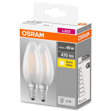Osram 2db LED izzó E14 B35 4W = 40W 470lm 2700K 300° OSRAM izzó