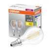 Osram 2db LED izzó E14 P45 4W = 40W 470lm 2700K OSRAM