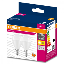 Osram 2db LED izzó E14 P45 7W = 60W 806lm 2700K 200° OSRAM izzó