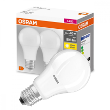 Osram 2db LED izzó E27 A60 8.5W = 60W 806lm 2700K 300° OSRAM izzó