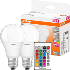 Osram 2x LED izzó A60 E27 9W = 60W 806lm RGBW 180° OSRAM Star + Távirányító izzó