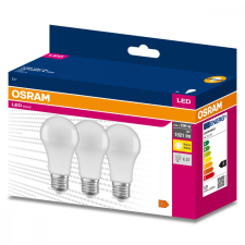 Osram 3db LED izzó E27 A60 13W = 100W 1521lm 2700K meleg OSRAM érték izzó