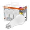 Osram 3PAK LED izzó E27 A60 10W = 75W 1055lm 2700K meleg 200° OSRAM alap