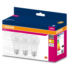 Osram 3PAK LED izzó E27 A60 10W = 75W 1055lm 2700K meleg OSRAM érték izzó