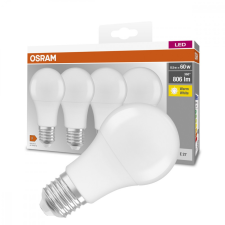 Osram 4db LED izzó E27 A60 8.5W = 60W 806lm 2700K 300° OSRAM izzó