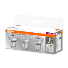 Osram Base LED spot izzó 4,3W 350lm 2700K GU10 - Meleg fehér (3 db) izzó