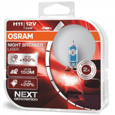 Osram Izzó 12V/55W/H11 2db/+150% Osram Night Breaker Laser 64211NL autó izzó, izzókészlet