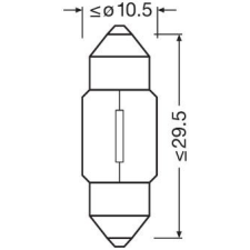 Osram izzó, belső világítás OSRAM 6438 autóalkatrész