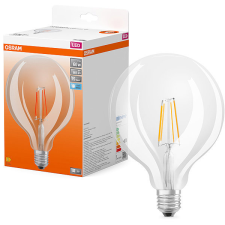 Osram LED izzó, átlátszó, E27, 7 W, STAR GLOBE, hideg fehér izzó