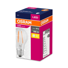  OSRAM Value LED körte, átlátszó üveg búra, 7W 806lm 2700K E27, átlagos élettartam: 10000 óra, fényszín: meleg fehér LED VALUE CL A 60 FIL 7W 2700K E27 ( 4058075819658 ) izzó