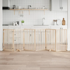  Összecsukható ajtós kutyakapu 6 panellel, 300 cm, nyárfa kutyafelszerelés